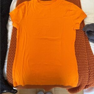 A New Day Women's Vibrant Orange Short Sleeve Top